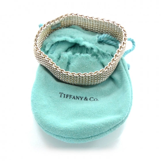 Sterling Silver Wide Mesh Somerset Bangle Bracelet