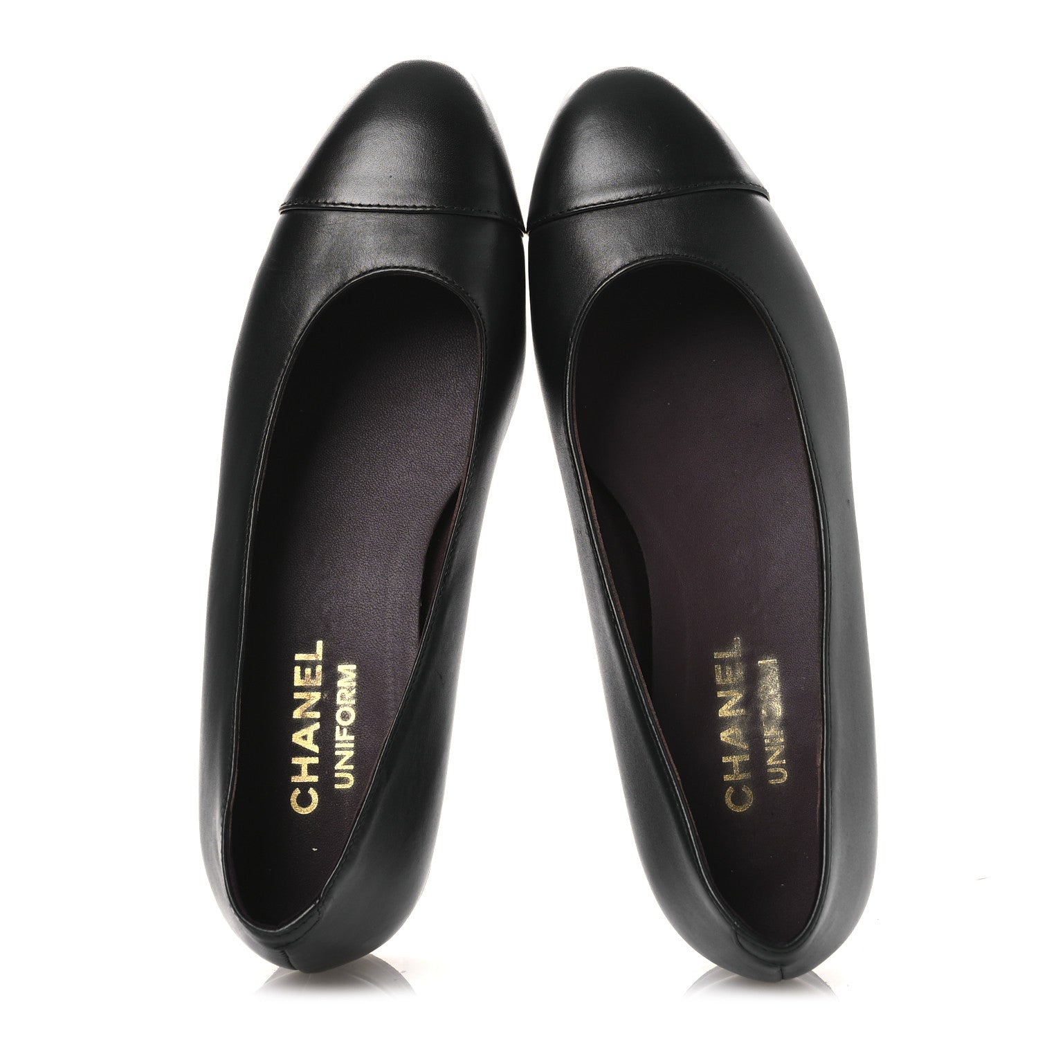 Chanel Lambskin Cap Toe CC Uniform Pumps 36 Black 2 of 11