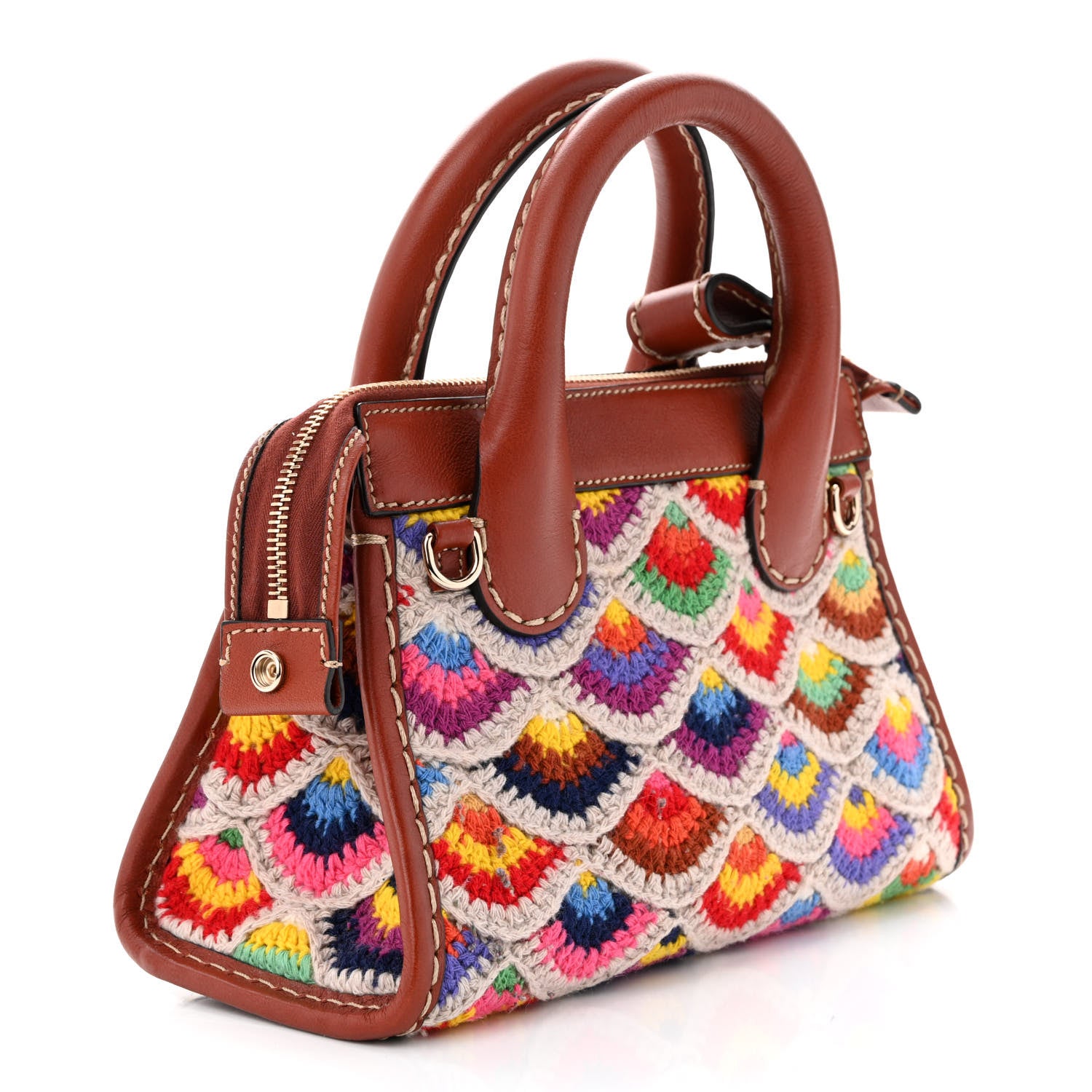 Chloe Buffalo Cashmere Knit Mini Edith Tote Multicolor 3 of 10