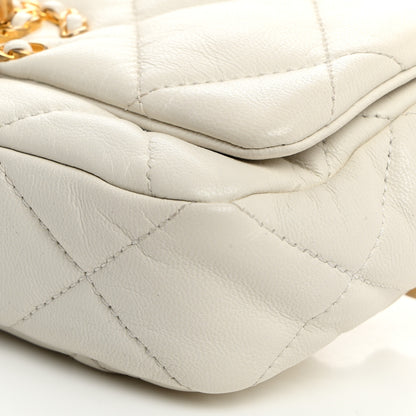 Chanel Goatskin Quilted Chanel 19 Waist Bag White 10 of 11