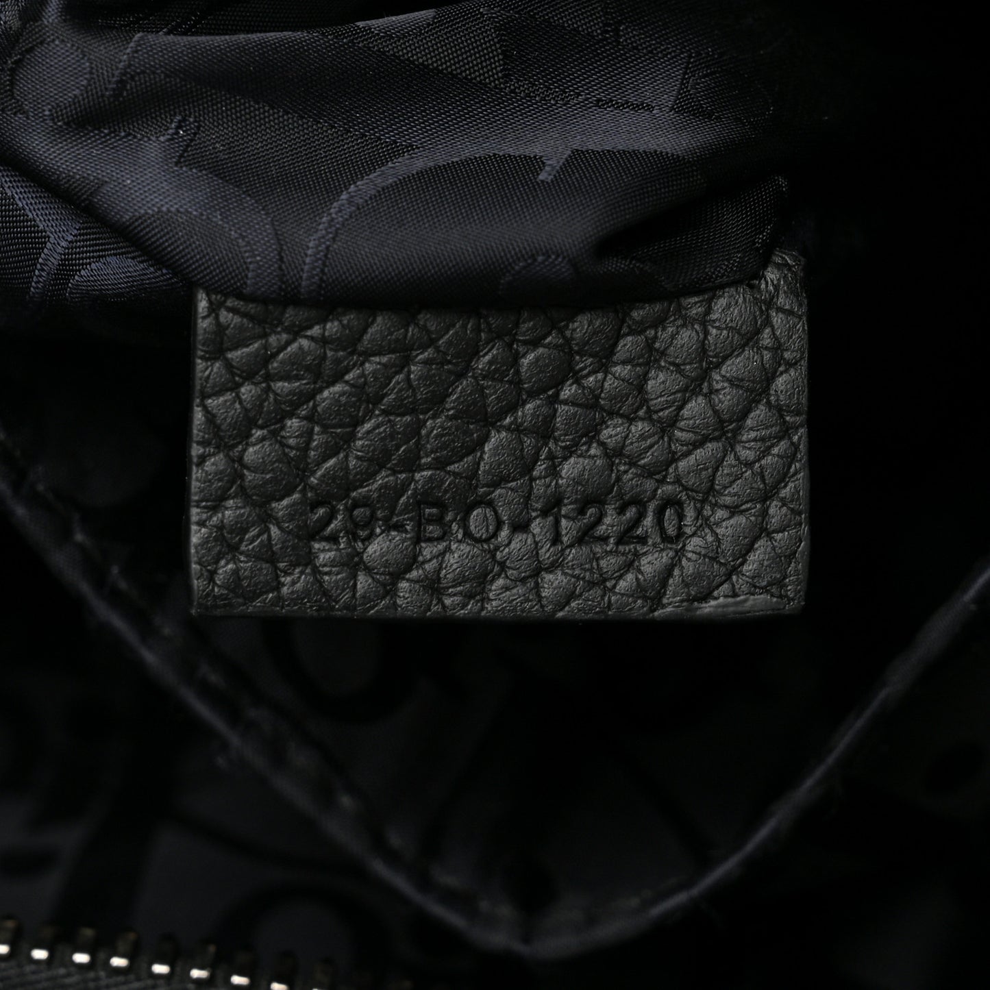 Grained Calfskin Saddle Soft Bag Black