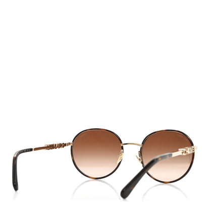 Chanel Chain Pantos Sunglasses 4242 Gold Brown 4 of 7