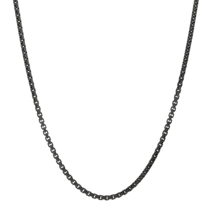 David Yurman Darkened Sterling Silver 2.7mm Box Chain Necklace 16" 1 of 5