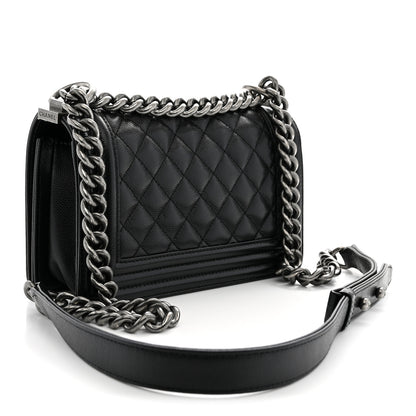 Chanel Caviar Quilted Small Boy Flap Black 3 of 11