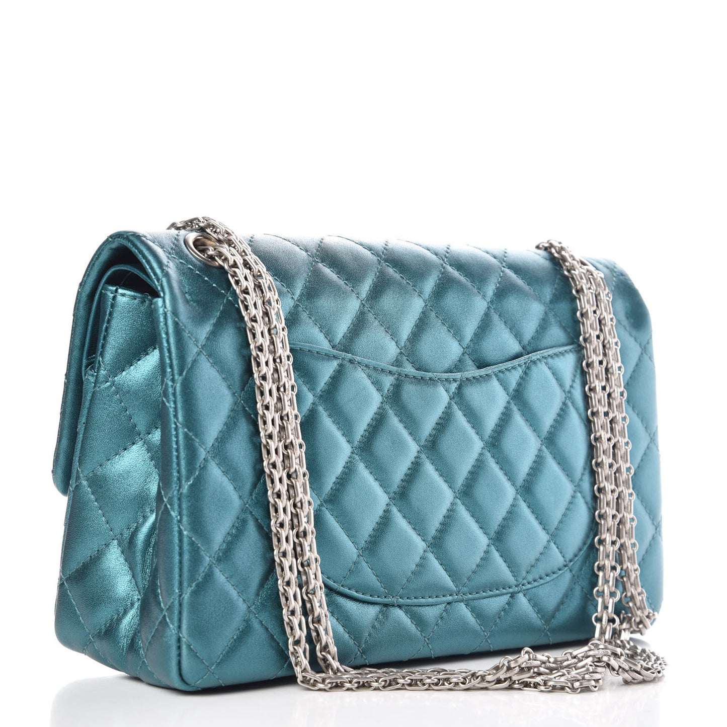 Metallic Calfskin Quilted 2.55 Reissue 226 Flap Turquoise