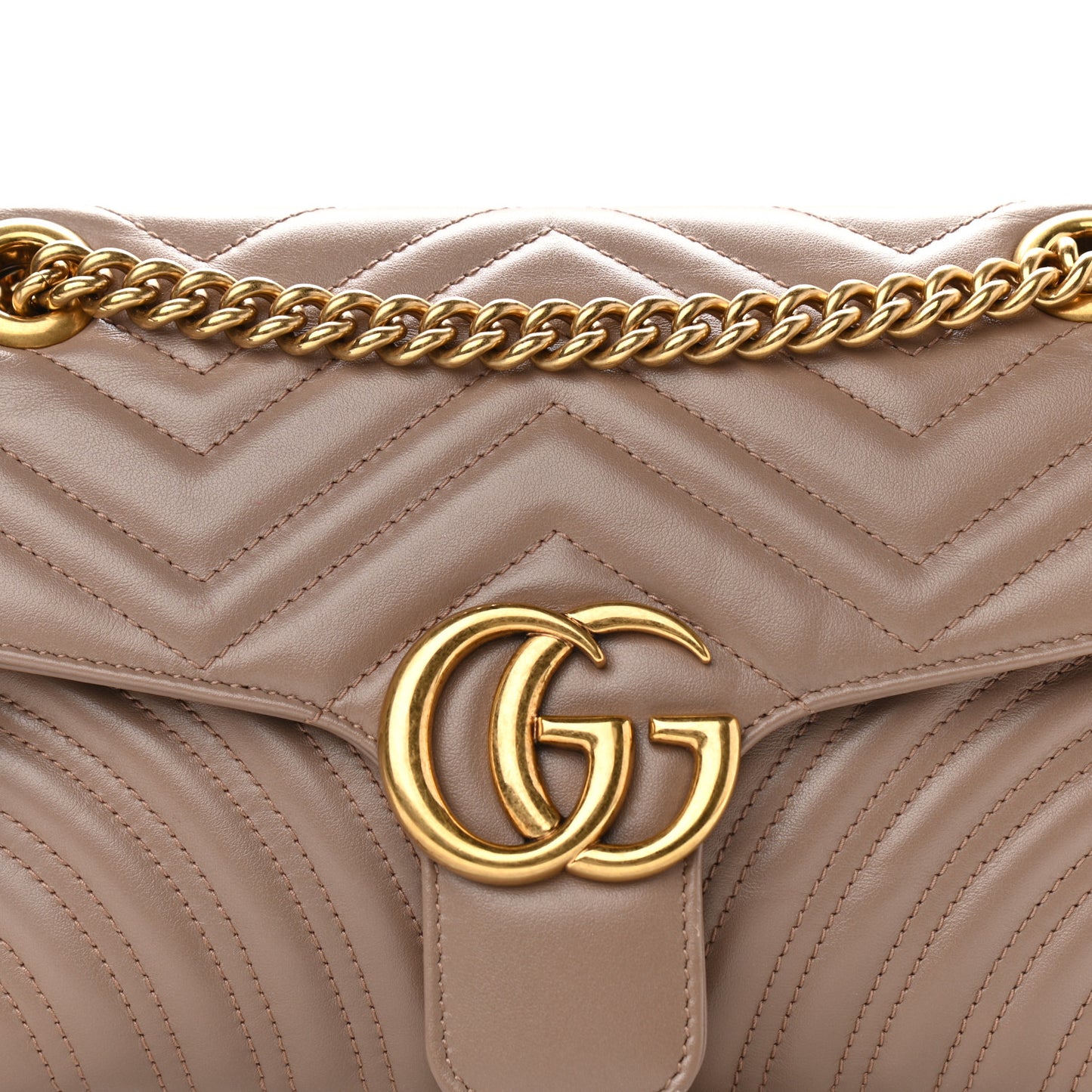 Calfskin Matelasse Small GG Marmont Shoulder Bag Porcelain Rose