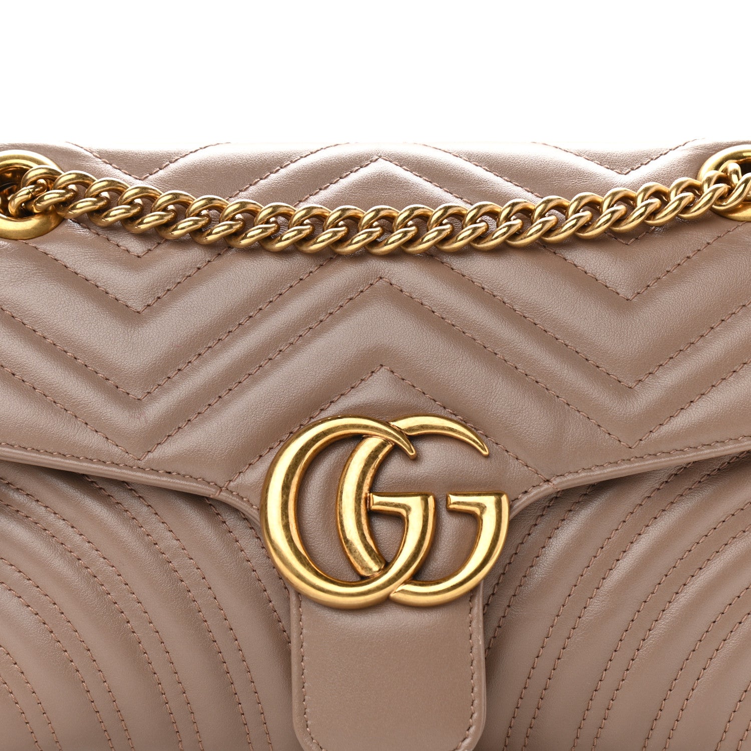 Gucci Calfskin Matelasse Small GG Marmont Shoulder Bag Porcelain Rose 10 of 15