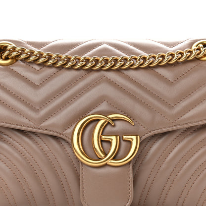 Gucci Calfskin Matelasse Small GG Marmont Shoulder Bag Porcelain Rose 10 of 15