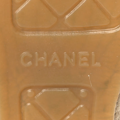 Chanel Lambskin CC Espadrilles 38 Beige Black 5 of 9
