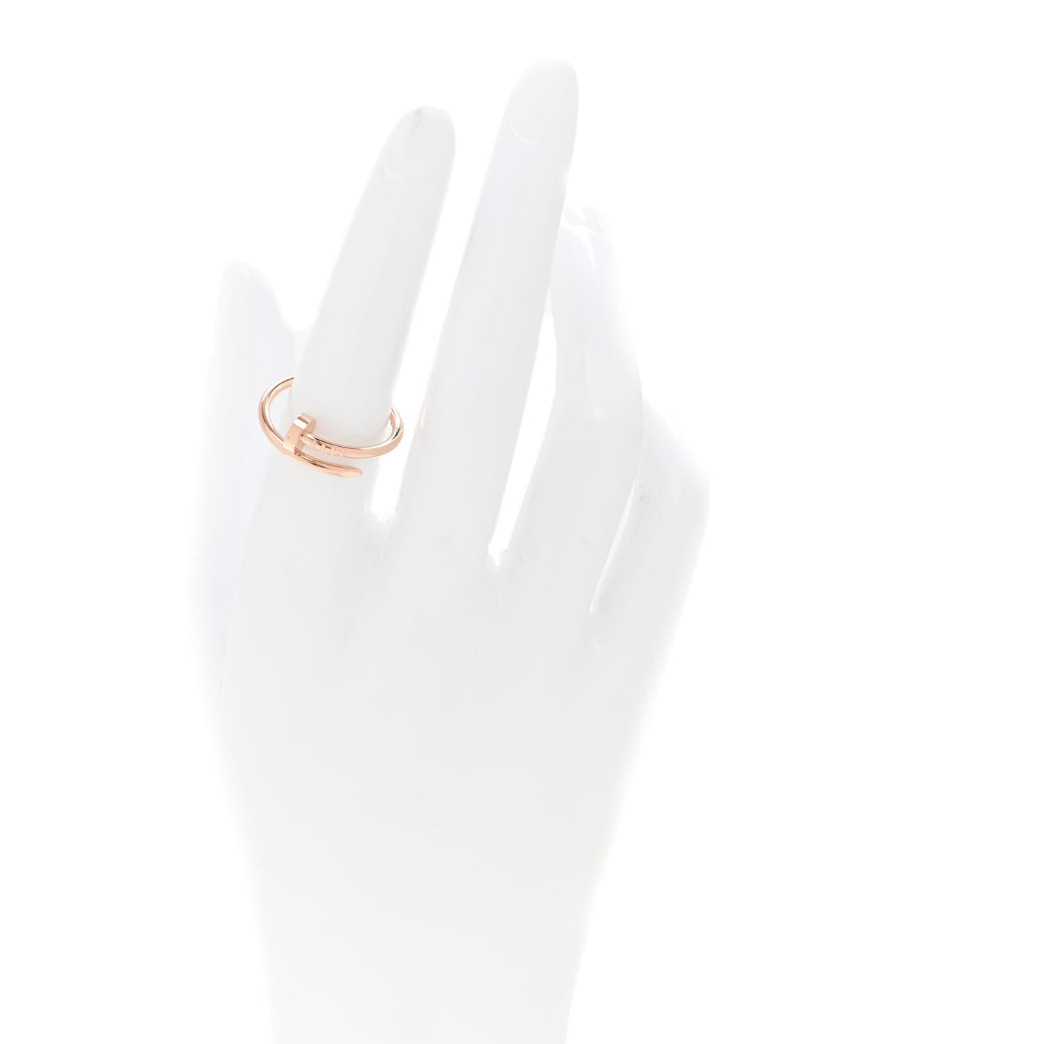 Cartier 18K Pink Gold Small Juste Un Clou Ring 55 7.25 2 of 6