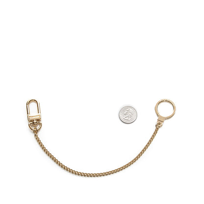 Louis Vuitton Metal Pochette Extender Key Ring Chain Gold 2 of 3