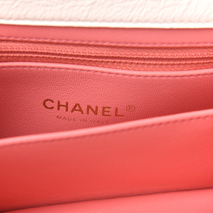 Chanel Crumpled Lambskin Quilted Mini CC Links Top Handle Flap White 6 of 12