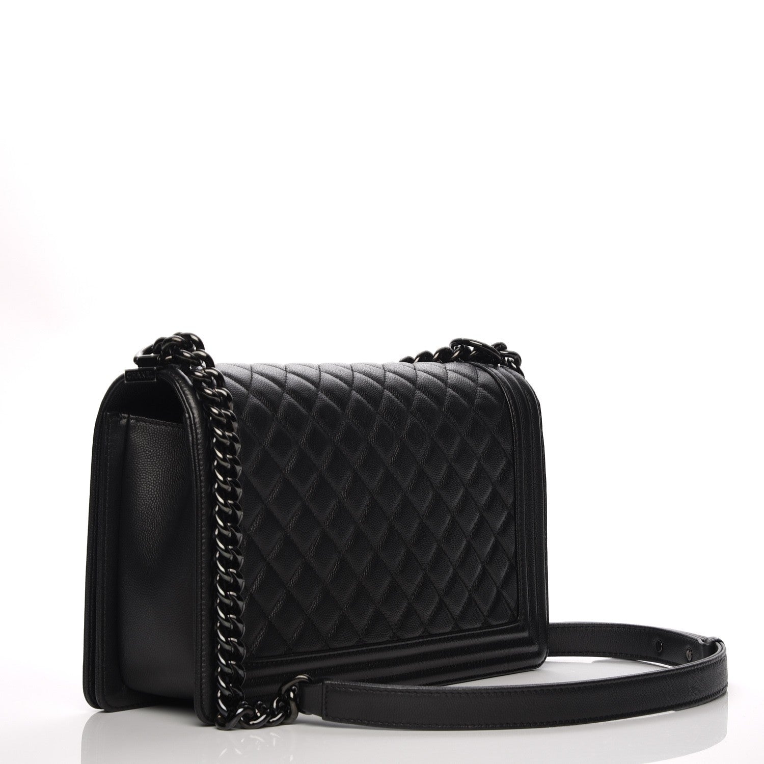 Chanel Caviar Quilted New Medium Boy Flap So Black 3 of 8