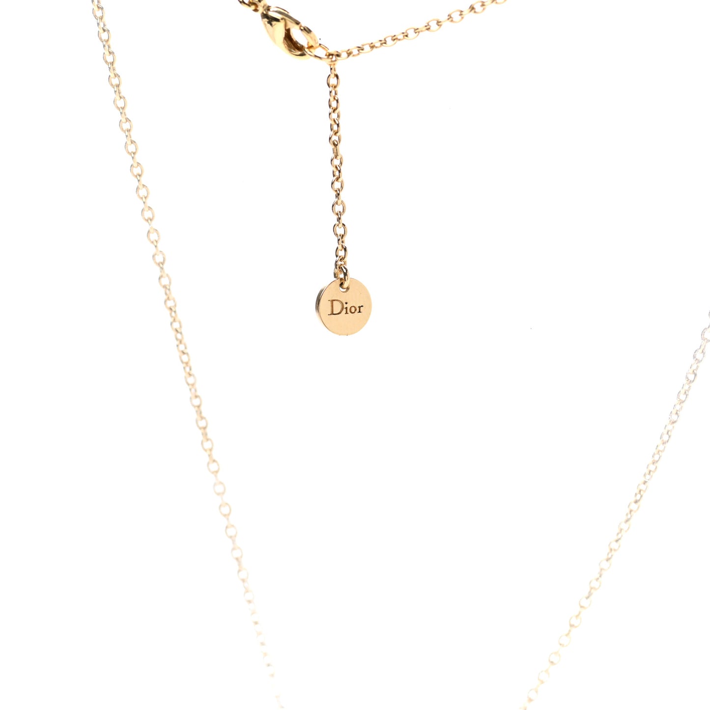 Crystal Pearl CD Shiny-D Tribal Long Necklace Gold