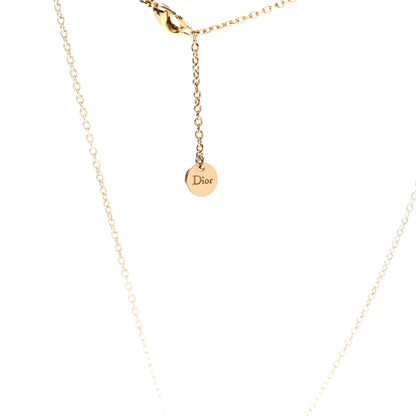 Christian Dior Crystal Pearl CD Shiny-D Tribal Long Necklace Gold 5 of 5
