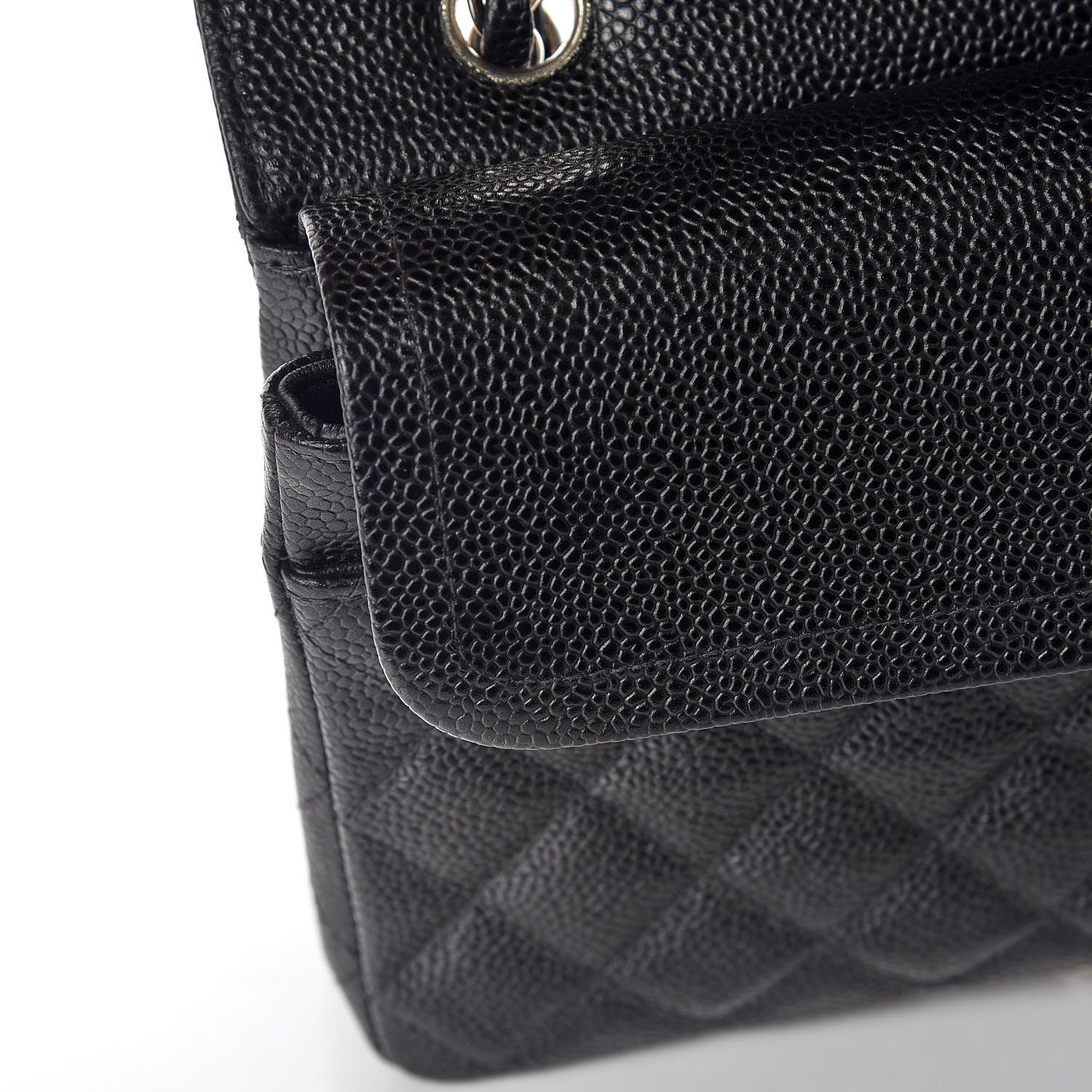 Chanel Caviar Quilted Medium Double Flap Black 10 of 13