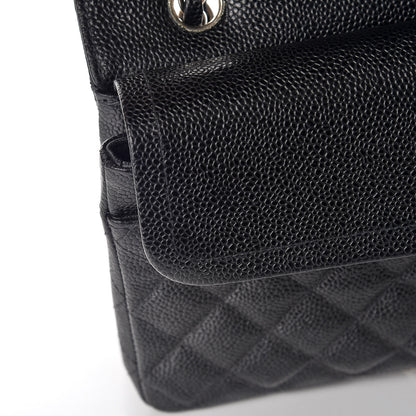Chanel Caviar Quilted Medium Double Flap Black 10 of 13
