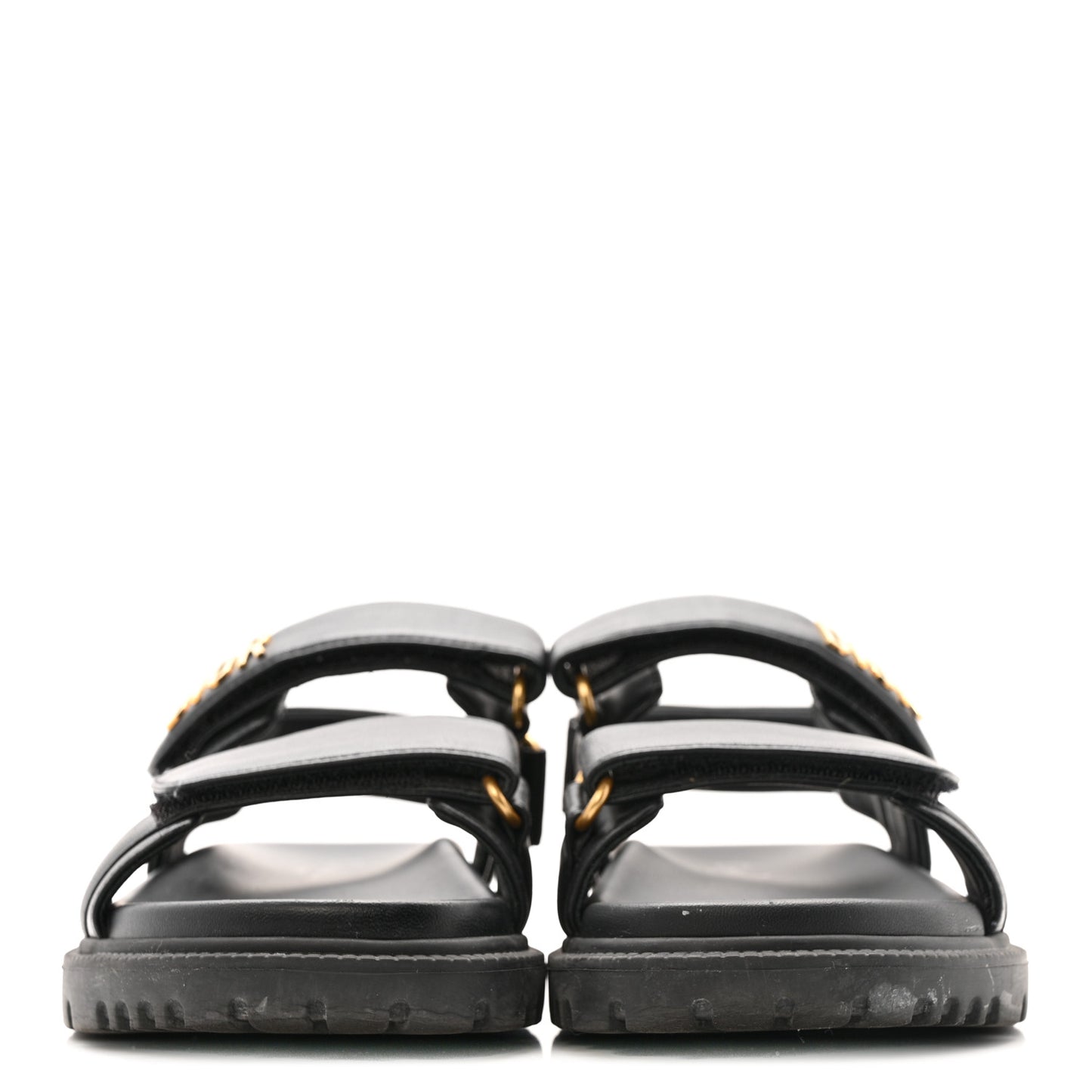 Lambskin Dioract 10mm Sandals 36.5 Black