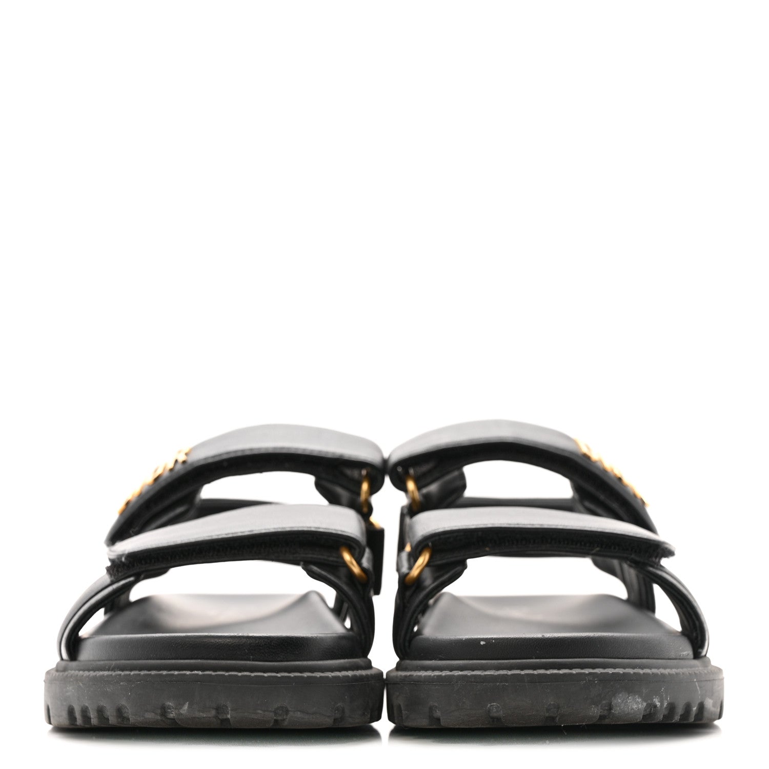Christian Dior Lambskin Dioract 10mm Sandals 36.5 Black 3 of 12