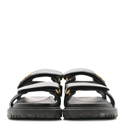 Christian Dior Lambskin Dioract 10mm Sandals 36.5 Black 3 of 12