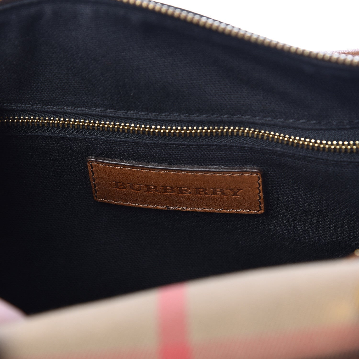 Burberry House Check Medium Alchester Bowling Bag Tan 7 of 23