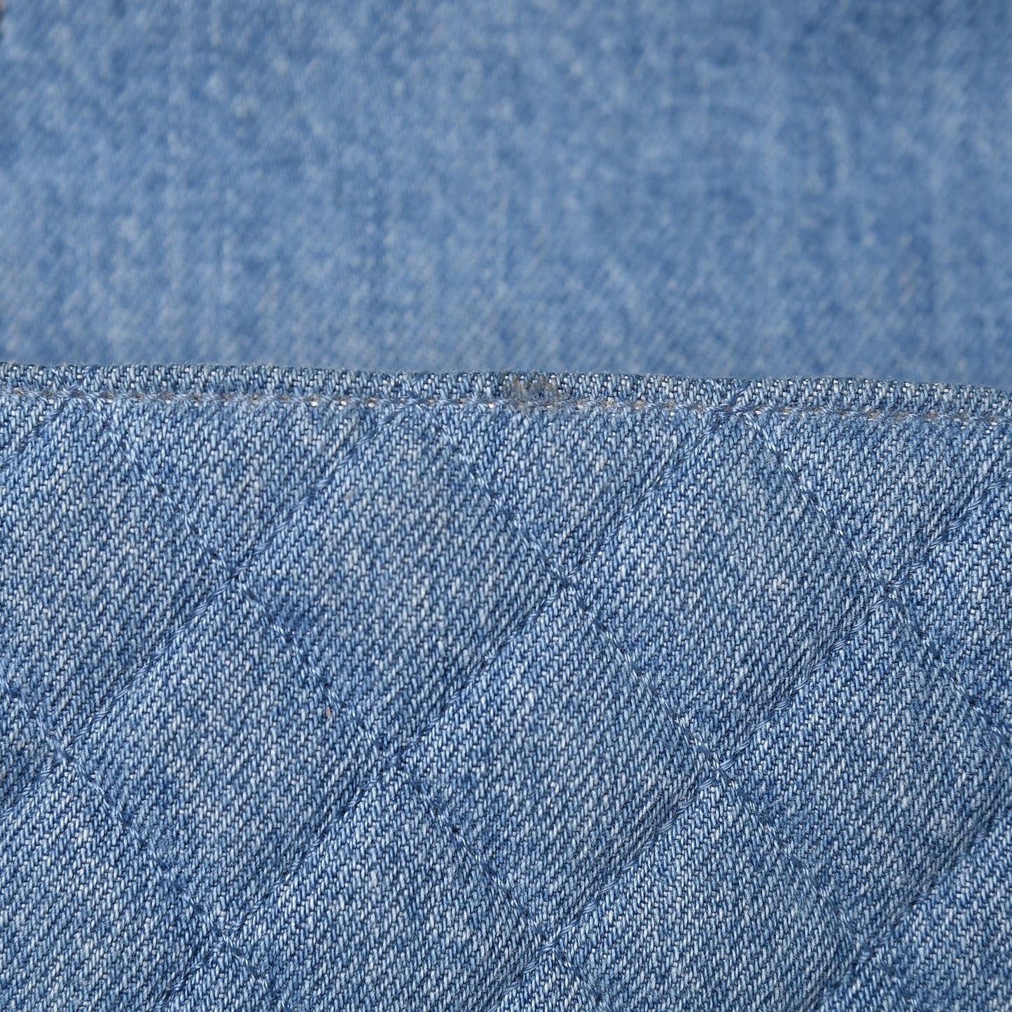 Denim Braided Medium Flap Bag Light Blue