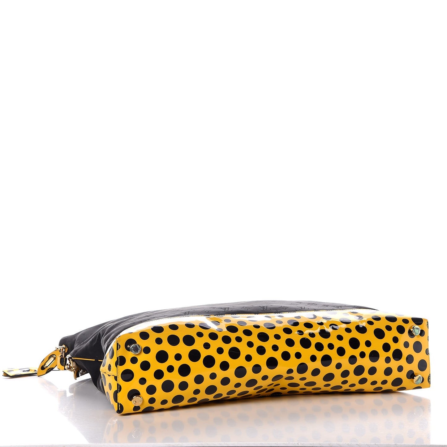 Nylon Monogram Kusama Infinity Dots Lockit GM Black Yellow