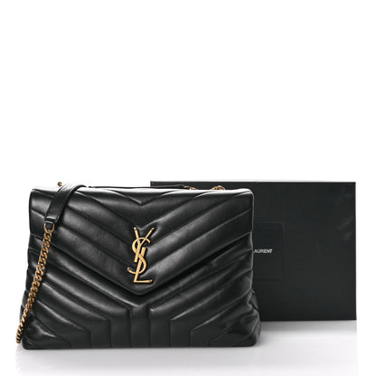 Saint Laurent Calfskin Y Quilted Monogram Medium Loulou Chain Satchel Black 11 of 11
