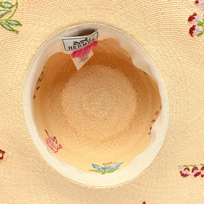 Hermes Straw Englantine Hat 59 Naturel 6 of 7