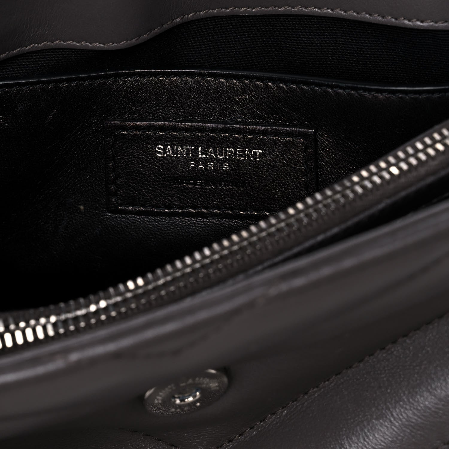 Saint Laurent Calfskin Y Quilted Monogram Small Loulou Chain Satchel Earth 7 of 20