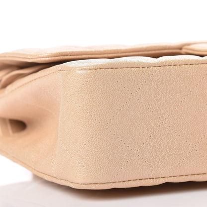 Chanel Iridescent Caviar Quilted Medium Double Flap Beige 9 of 11