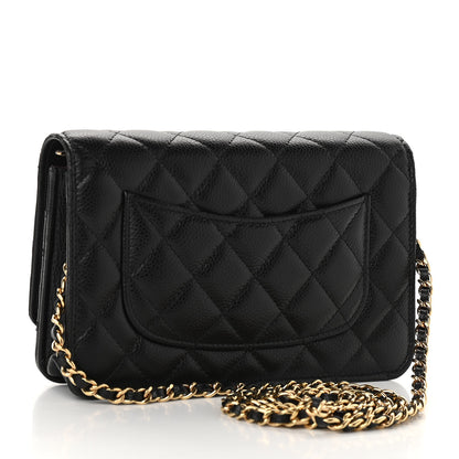 Chanel Caviar Quilted Wallet On Chain WOC Black 4 of 13