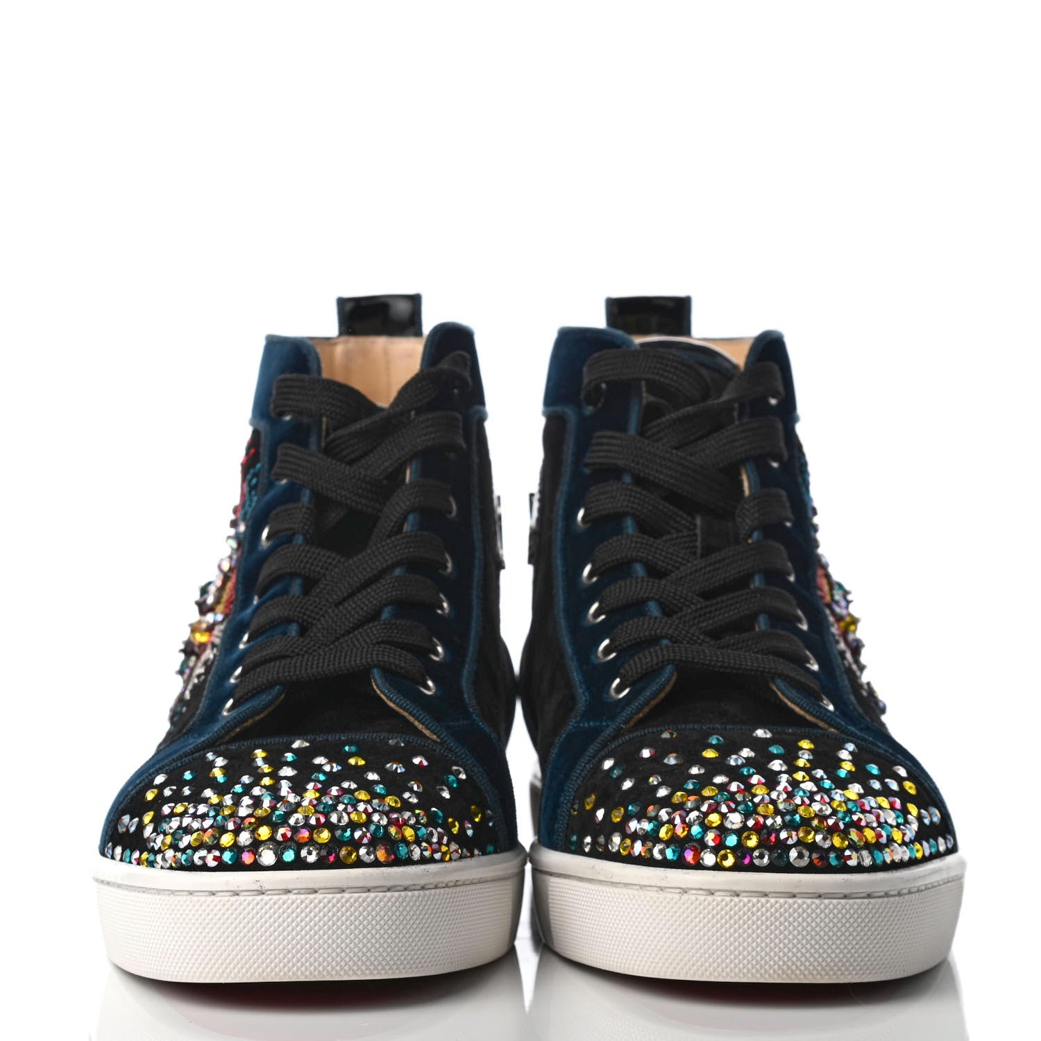 Christian Louboutin Suede Strass Louis On Fire Flat Sneakers 41.5 Multi 2 of 10