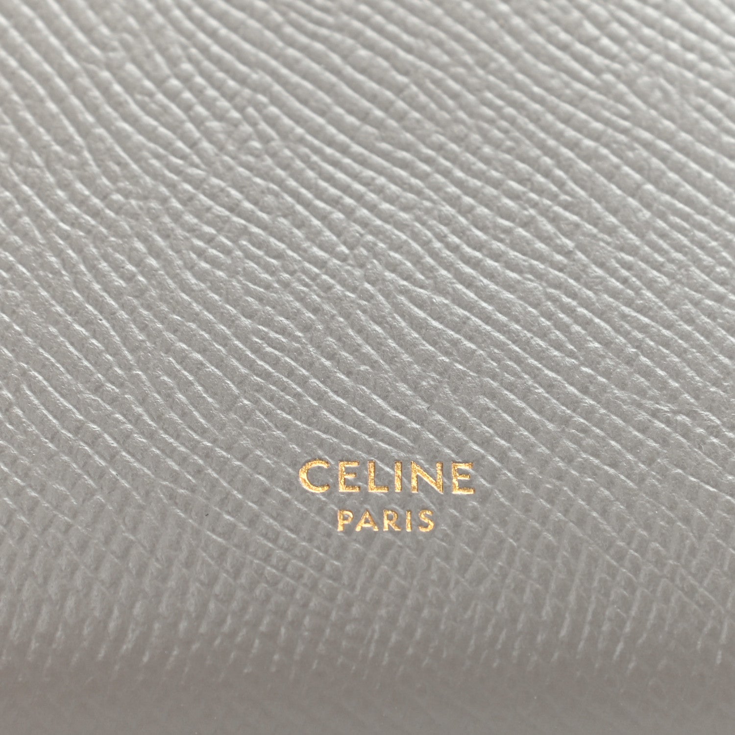 Celine Grained Calfskin Medium Multifunction Strap Wallet Pebble Mineral 7 of 8