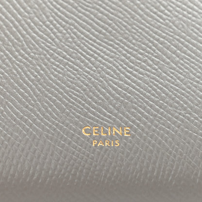 Celine Grained Calfskin Medium Multifunction Strap Wallet Pebble Mineral 7 of 8