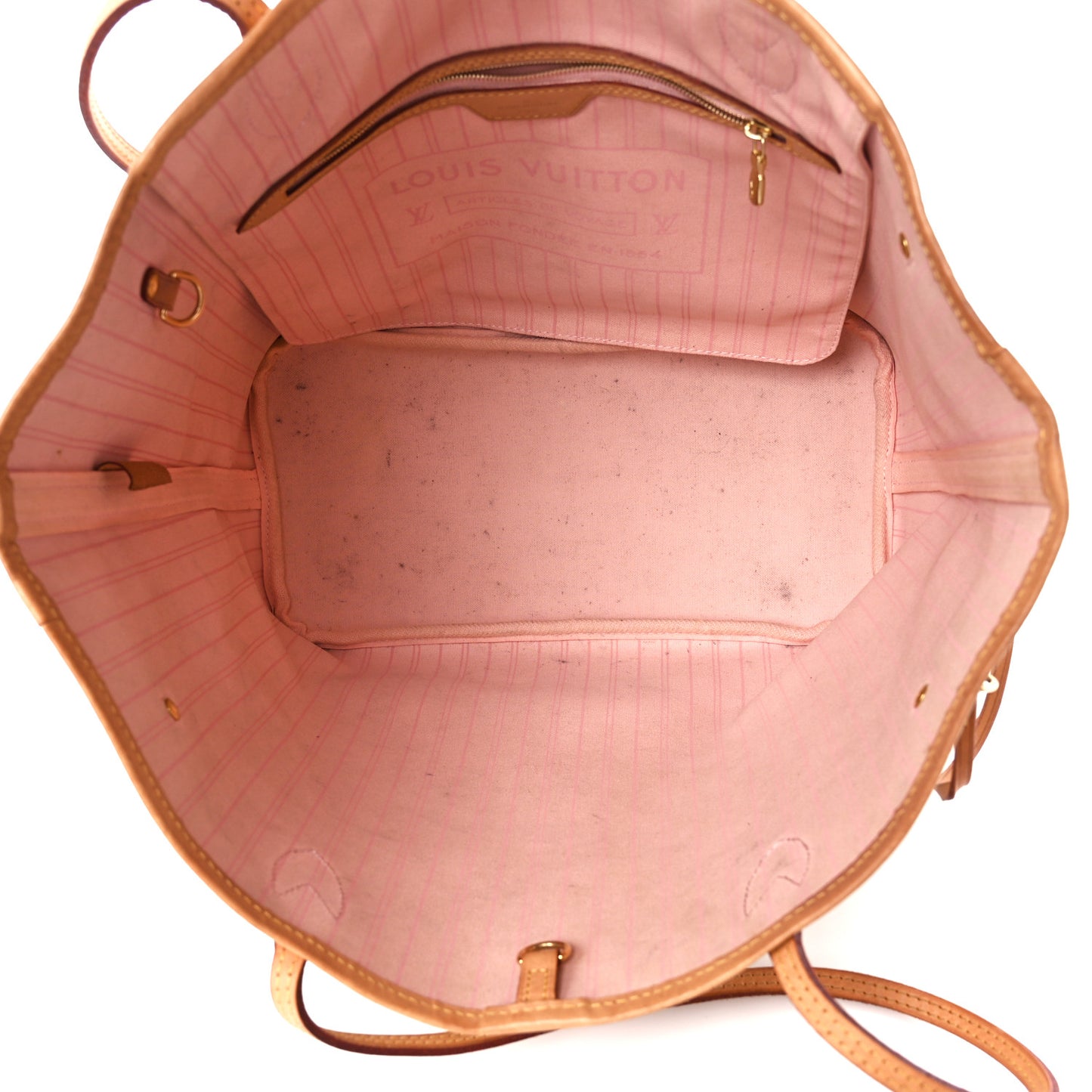 Damier Azur Neo Neverfull MM Rose Ballerine