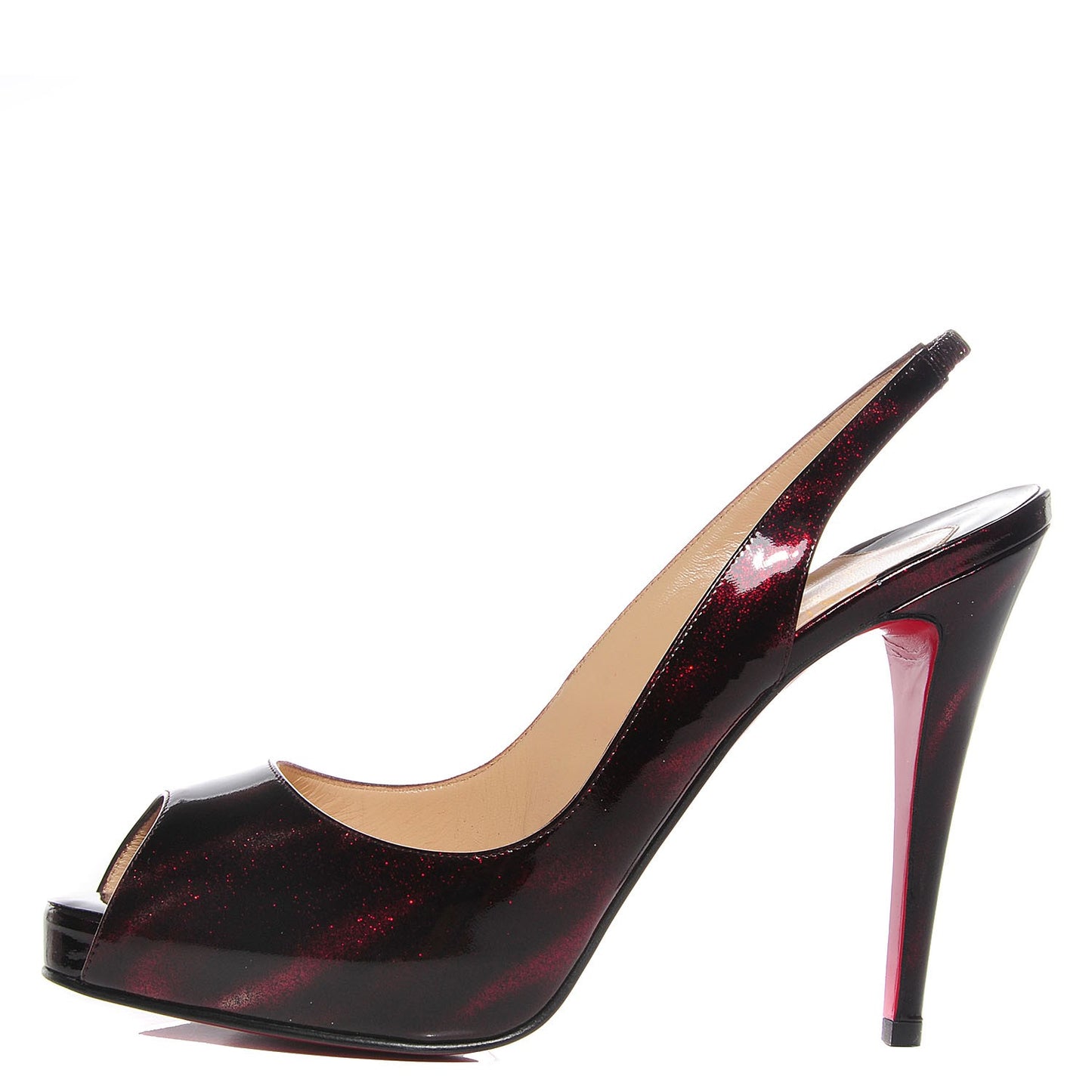 Patent Glitter No Prive 120 Pumps 40.5 Burgundy