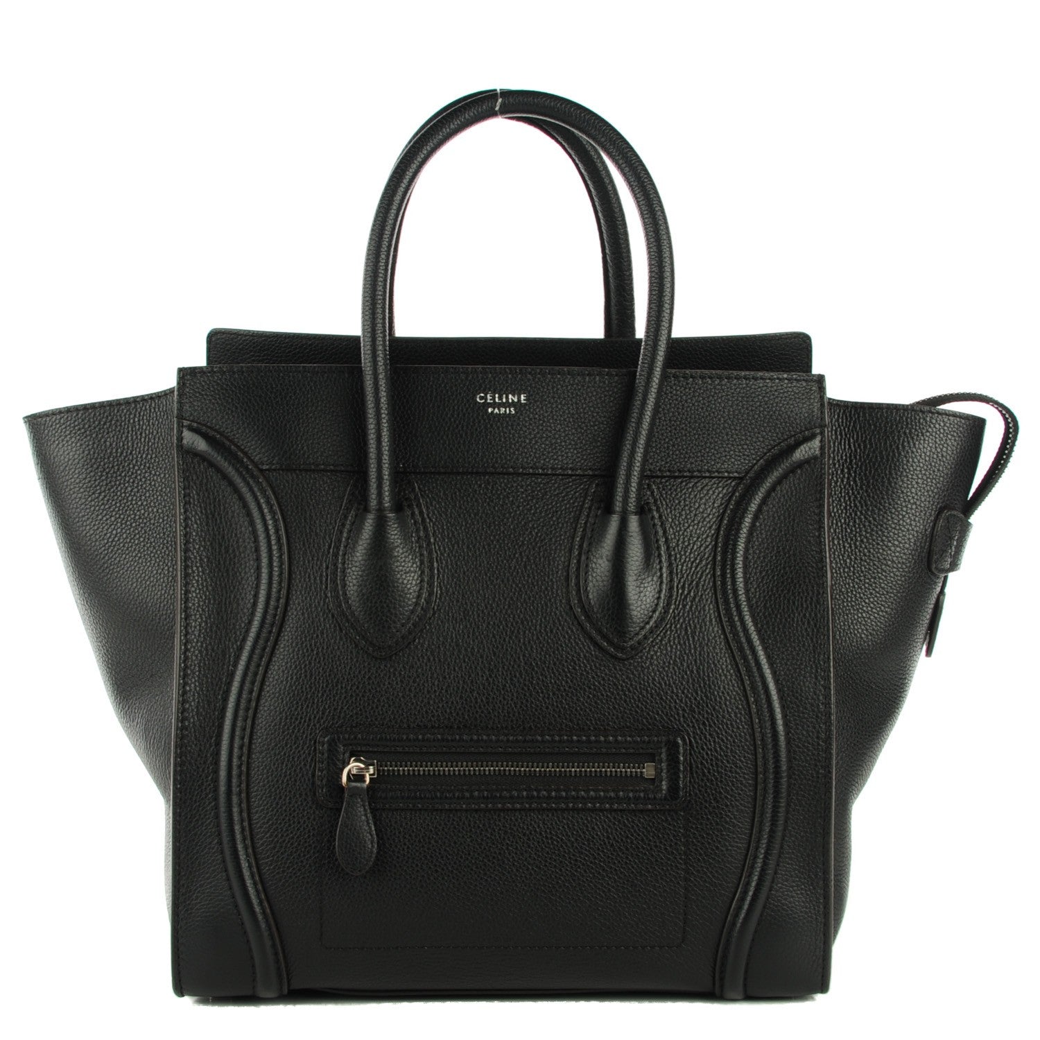 Celine Drummed Calfskin Mini Luggage Black 1 of 9