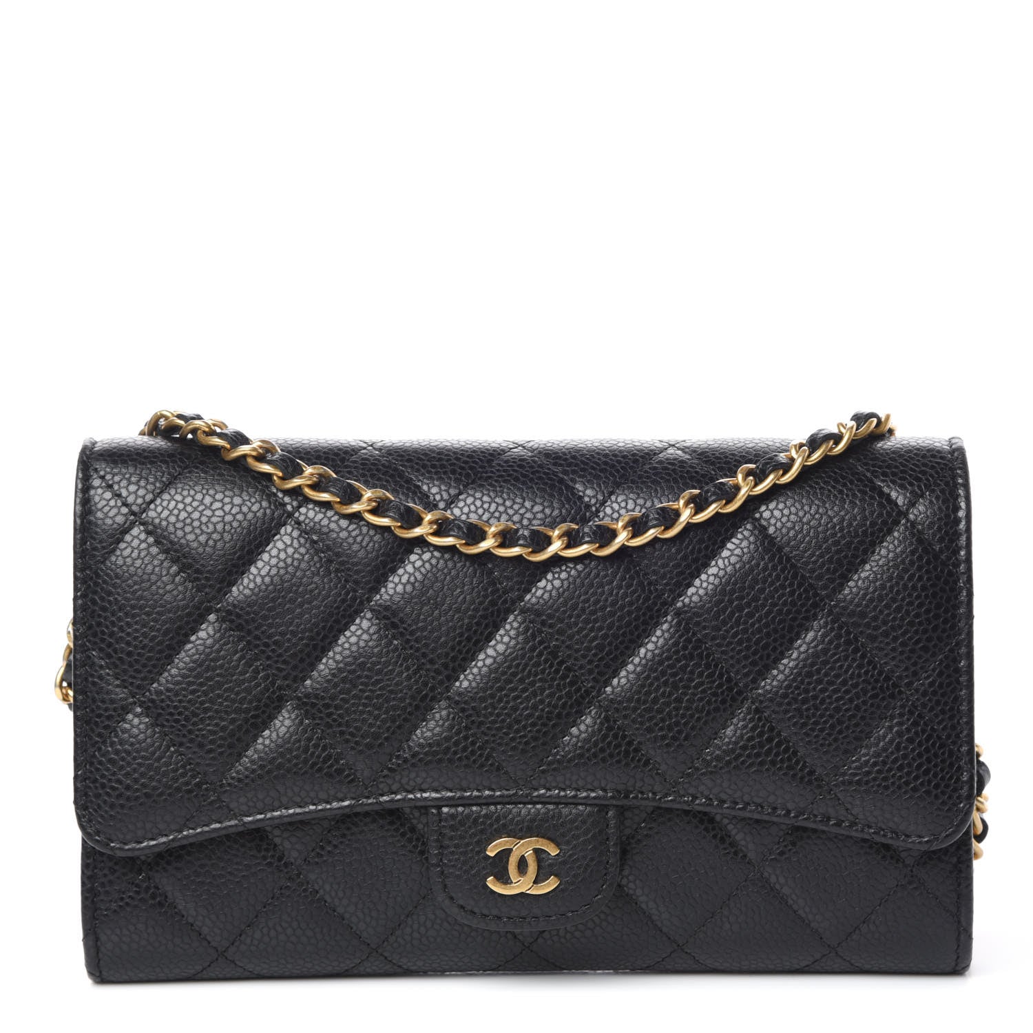 Chanel Caviar Quilted Wallet on Removable Chain Black 1 of 12
