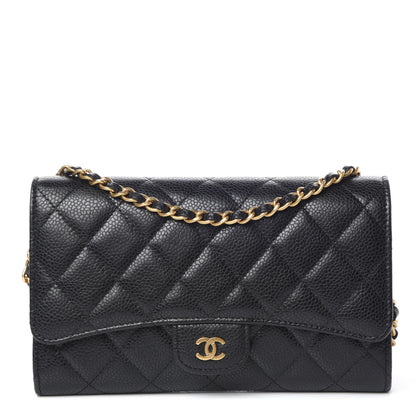 Chanel Caviar Quilted Wallet on Removable Chain Black 1 of 12