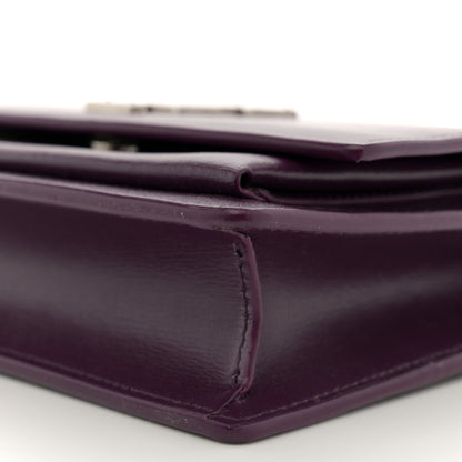 Saint Laurent Calfskin Monogram Sunset Chain Wallet Prunia 9 of 10
