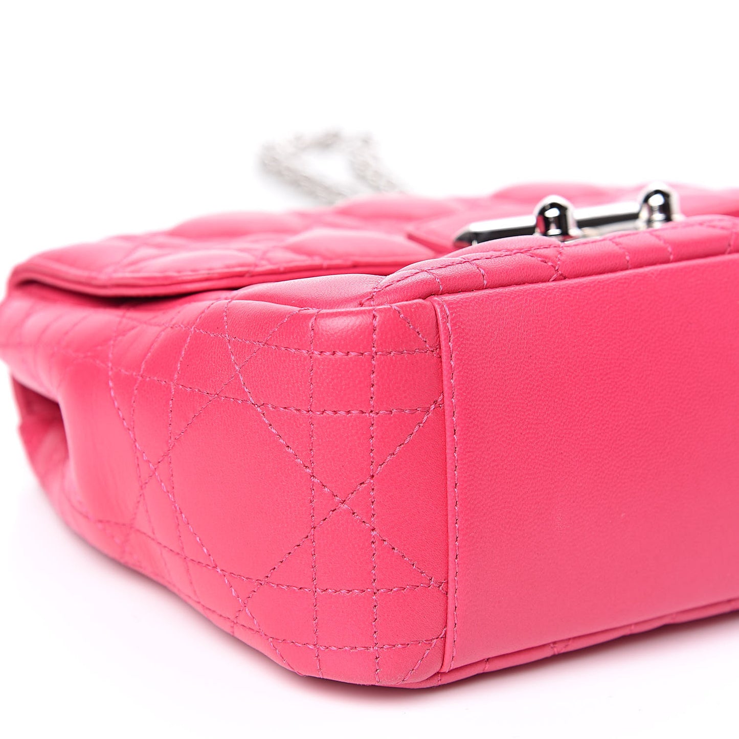 Lambskin Cannage Mini Miss Dior Flap Fuchsia