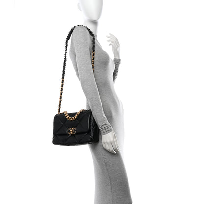 Chanel Lambskin Quilted Medium Chanel 19 Flap Black 2 of 11
