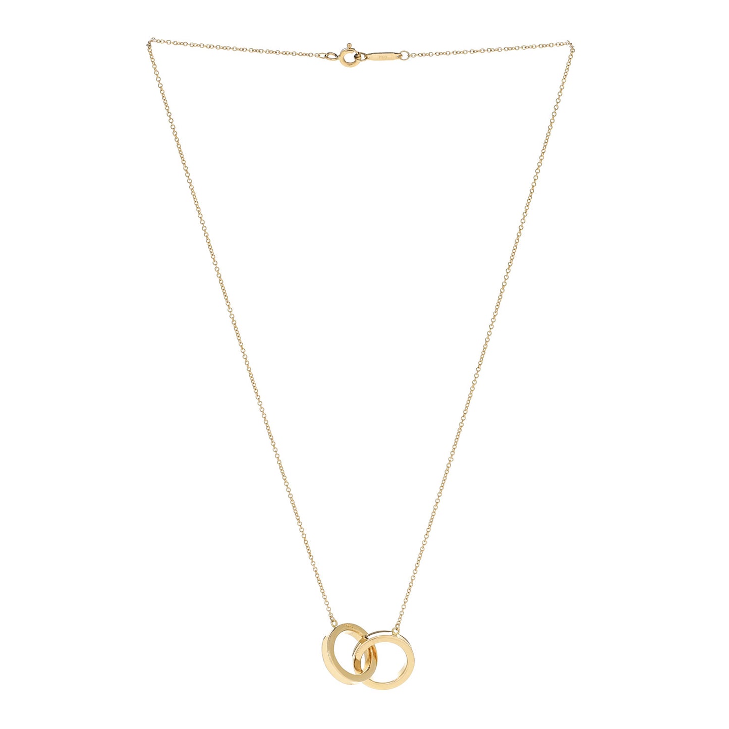 18K Yellow Gold 1837 Interlocking Circles Pendant Necklace