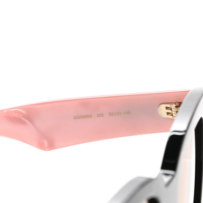 Gucci Rectangle 52mm Frame Sunglasses GG0998/S Black Pink 6 of 8