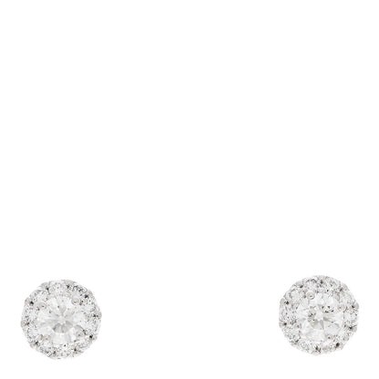 Graff 18K White Gold Diamond 1.60ctw Icon Round Stud Earrings 1 of 6