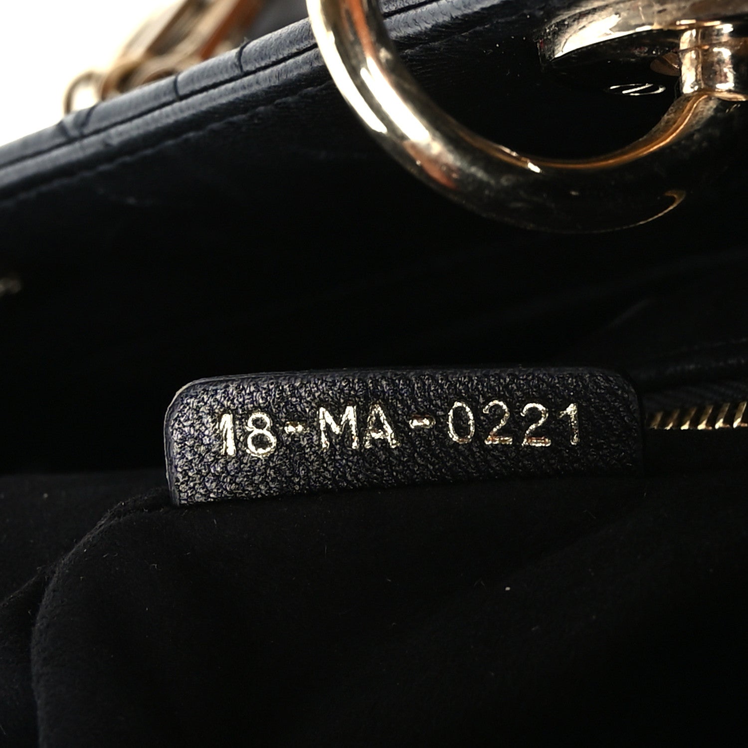 Christian Dior Lambskin Cannage Medium Lady Dior Black 7 of 10