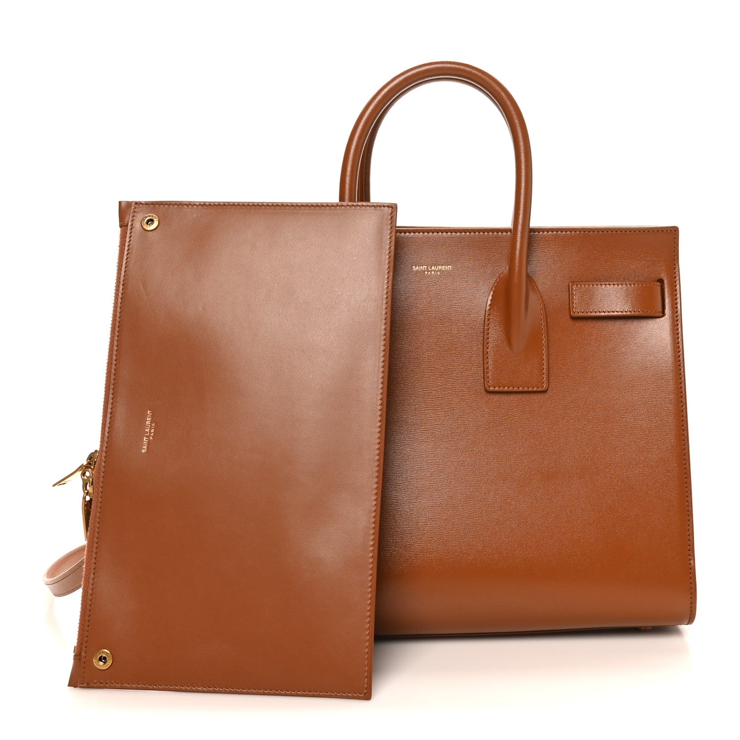 Saint Laurent Calfskin Small Sac De Jour Brown 3 of 10