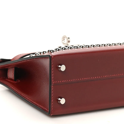 Hermes Box Studded Clouté Mini Kelly Sellier 20 Rouge H 7 of 9