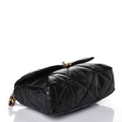 Chanel Goatskin Quilted Large Chanel 19 Flap Black 5 of 11